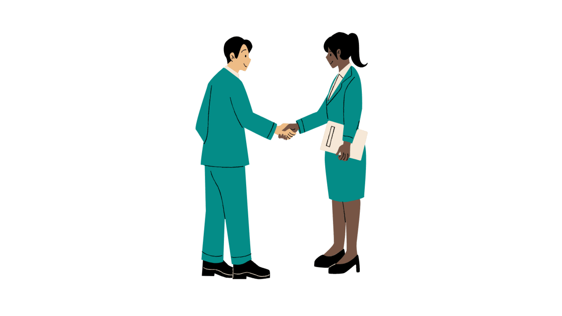 Image of 2 people shaking hands